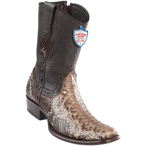 Men’s Wild West Genuine Python Boots Dubai Toe Rustic Brown
