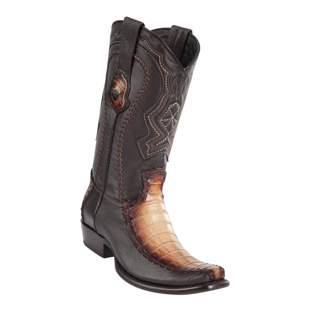 Men's Dubai Boot Genuine Caiman Belly with Deer - Faded Oryx - H79F